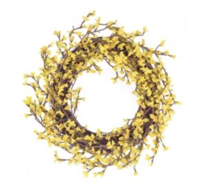 Faux Forsythia Wreath