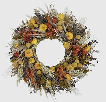 Dried Fall Floral Wreath