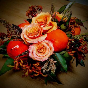 Persimmons and Roses