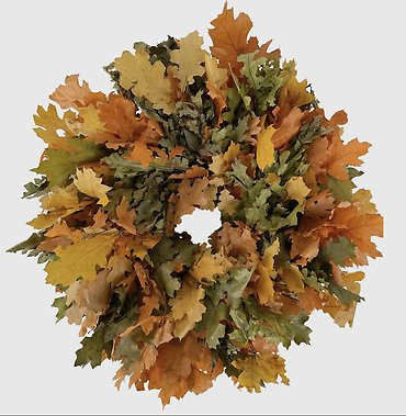Dried Fall Oak Leaf Wreath