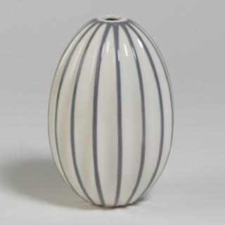 Ribbed Egg Vase